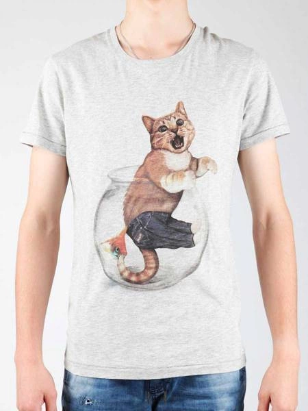 T-Shirt Wrangler Light Grey Mel W7940IS03