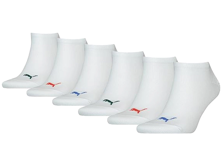 PUMA UNISEX SNEAKER PLAIN 6-PACK ECOM 701219578-008 WHITE/BLUE/RED 