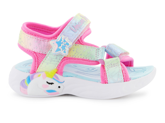 SKECHERS S-Lights Unicorn Dreams Sandal-Majestic Bliss 302682N-PKMT Pink/Multi