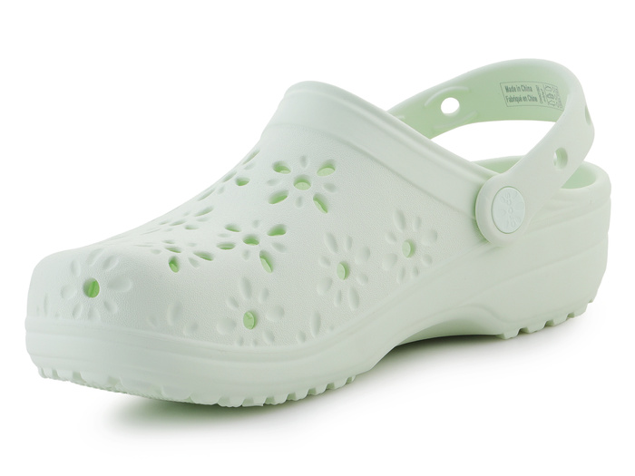 Crocs Classic Floral Cut Out Clog 210927-3YH Jade Tint