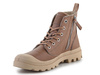 Palladium Pampa Zip Lth Ess 76888-254 Nude Brown