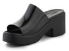 Crocs Brooklyn Slide High Shine Heel 209709-001 Black