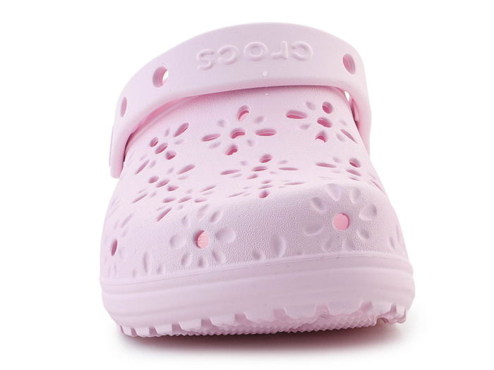 Crocs Classic Floral Cut Out Clog 210927-6ZW Pink Milk