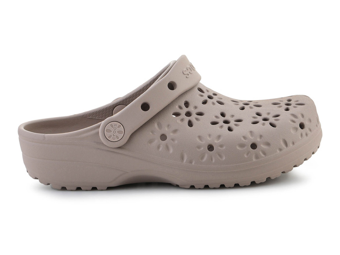 Crocs Classic Floral Cut Out Clog 210927-214 Taupe