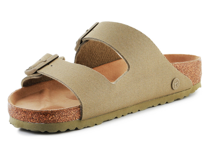 Birkenstock Rivet Logo Vegan Canvas Faded Khaki 1023958