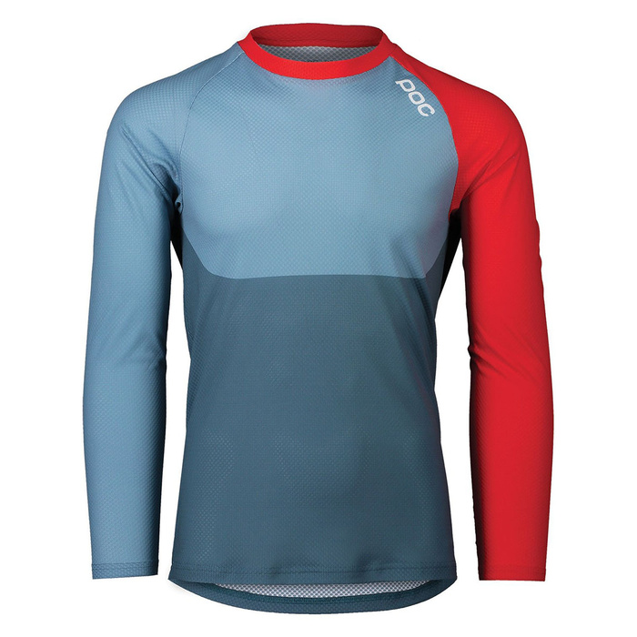 POC 52844-8282 MTB PURE LS JERSEY CALCITE BLUE/PROSMANE RED