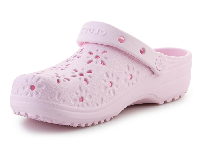 Crocs Classic Floral Cut Out Clog 210927-6ZW Pink Milk
