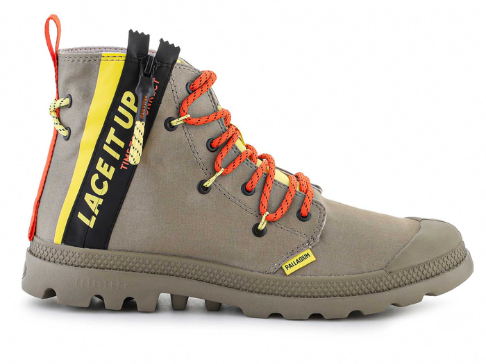 Palladium Pampa Lite Lace It Dusky green 78353-377-M