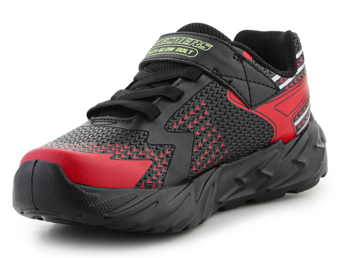 Skechers S-Lights Flex-Glow Bolt 400138L-BKRD Black/RED