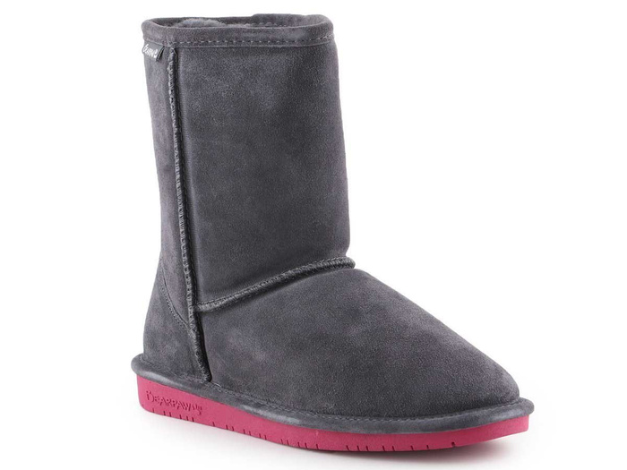 BearPaw Emma Youth 608Y-903 Charcoal Pom Berry