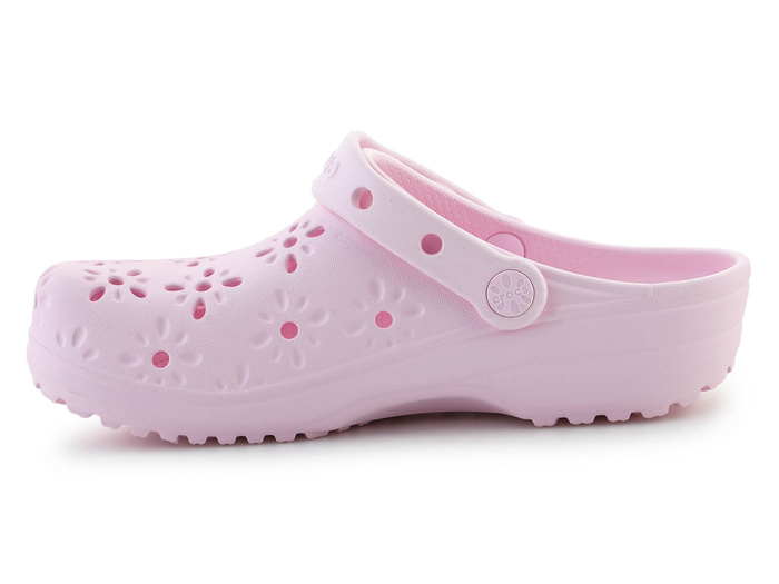 Crocs Classic Floral Cut Out Clog 210927-6ZW Pink Milk