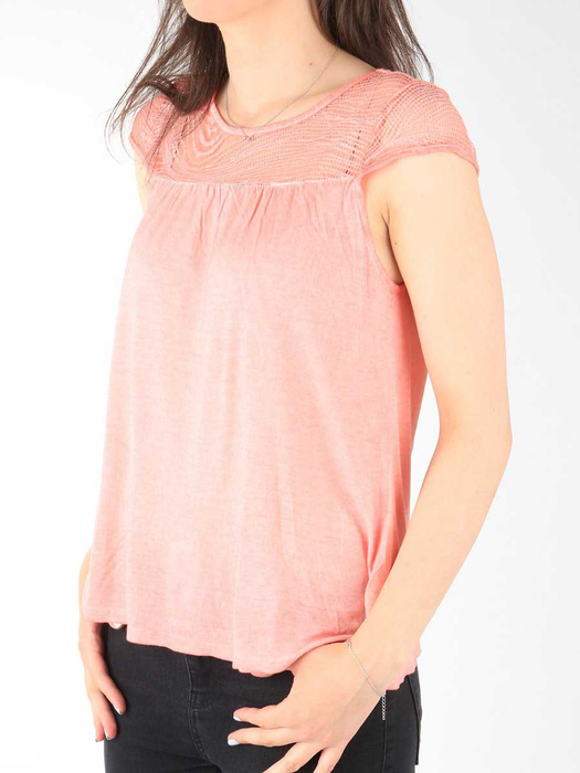 T-shirt Wrangler Capsleeve Tee Coral Peach W7337FDJX