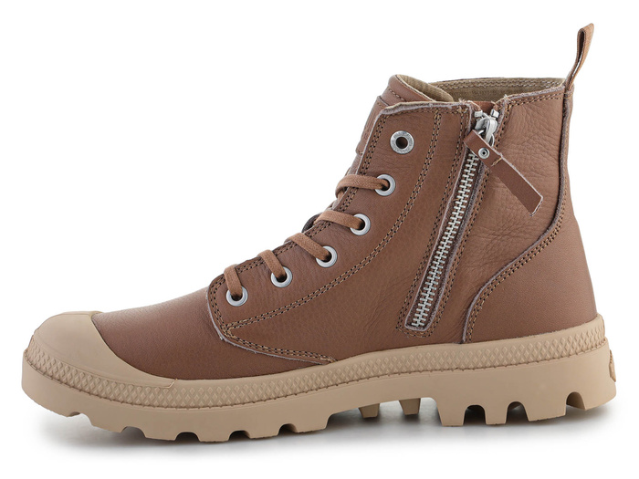 Palladium Pampa Zip Lth Ess 76888-254 Nude Brown