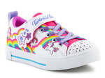 Skechers Twinkle Toes S Lights Twinkle Sparks Jumpin Clouds 314809L-WMLT White/Multi