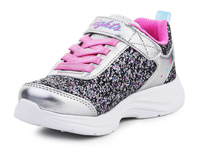 S Lights Glimmer Kicks Starlet Shine Silver/Pink 302310L-SLPK