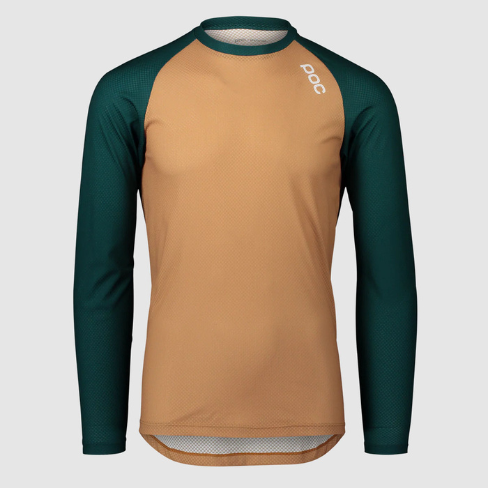 POC X21 52844-8405 LS JERSEY MOLDANITE GREEN/ARAGONITE BROWN 