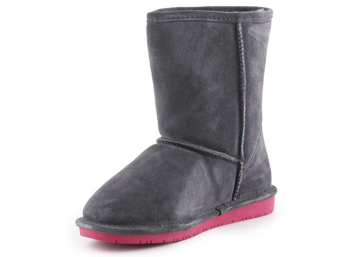 BearPaw Emma Youth 608Y-903 Charcoal Pom Berry