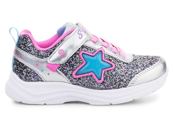 S Lights Glimmer Kicks Starlet Shine Silver/Pink 302310L-SLPK