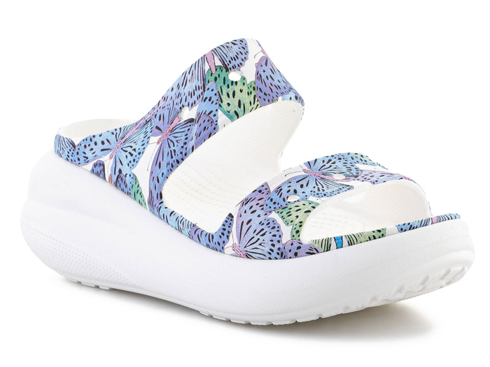 CROCS CLASSIC CRUSH BUTTERFLY SANDAL WHITE/MULTI 208247-94S