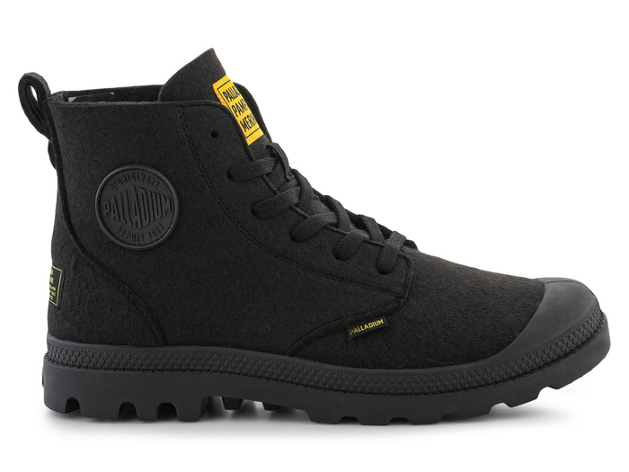 Palladium Pampa Hi Merino 74377-008-M Black