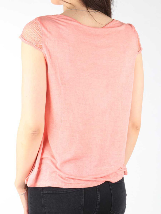 T-shirt Wrangler Capsleeve Tee Coral Peach W7337FDJX